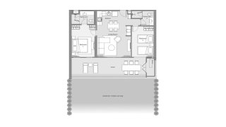 Apartment floor plan, 2 bedrooms in Laguna Seaside No. 11008